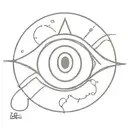 evil eye tattoo design idea