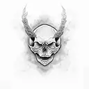 skull bear tattoo design idea