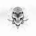 skull bear tattoo design idea