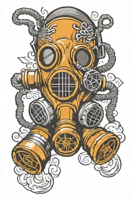nuke gas mask tattoo design idea