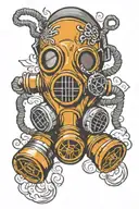 nuke gas mask tattoo design idea