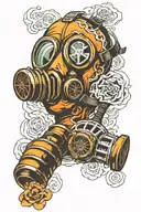 nuke gas mask tattoo design idea