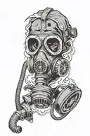 nuke gas mask tattoo design idea