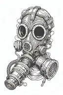 nuke gas mask tattoo design idea