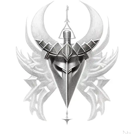 templar knight tattoo design idea