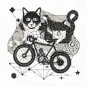 bike, cats, Einstein, chemistry, Brazil, Australia, Libra, sheer will,  tattoo design idea