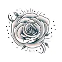 roses with fire tattoo design idea