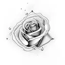 roses with flames tattoo design idea