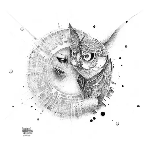 spilled oil wrap around arm tattoo design idea