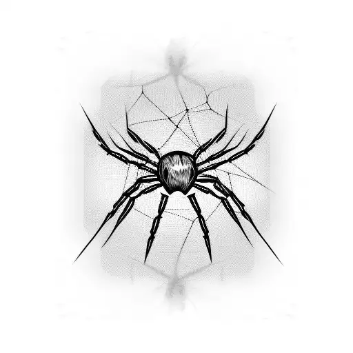 Barbed Wire and spider tattoo design idea