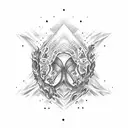 milky way side view tattoo design idea