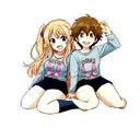 couple matching  tattoo design idea