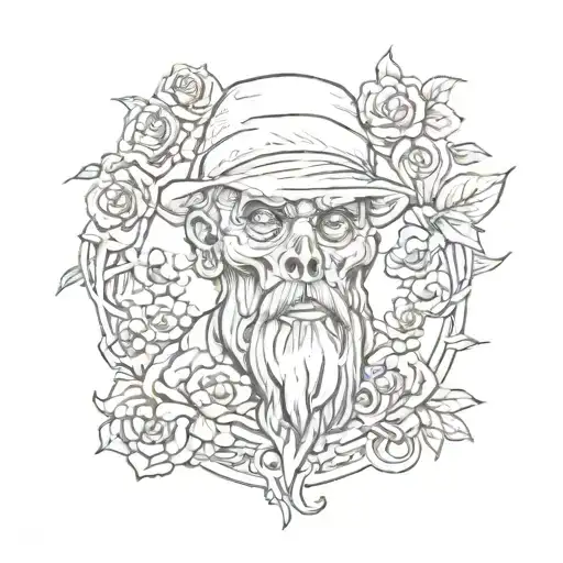 dead dad memorial tattoo design idea