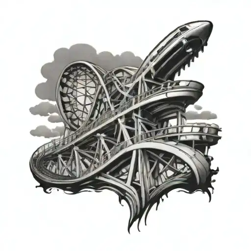 roller coaster tattoo design idea