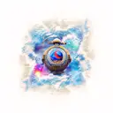 space with hieroglyphics tattoo design idea