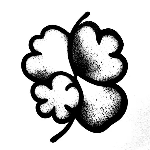 5 leaf clover tattoo design idea
