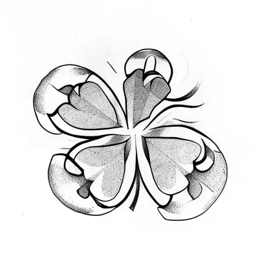 5 leaf clover tattoo design idea
