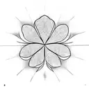 5 leaf clover tattoo design idea