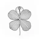 5 leaf clover tattoo design idea