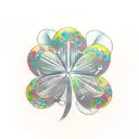 small 5 leaf clover tattoo design idea