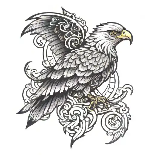 Adler tattoo design idea