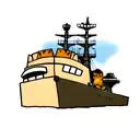 Simba on a battleship tattoo design idea