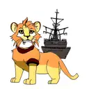 Simba on a battleship tattoo design idea