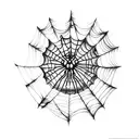 Spider Web on mushrooms tattoo design idea
