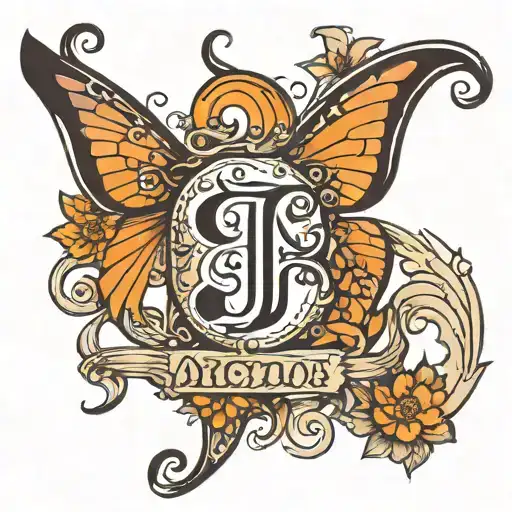 i need you to give me a tattoo that combines the below letters in a creative way: T, J, M, G tattoo design idea