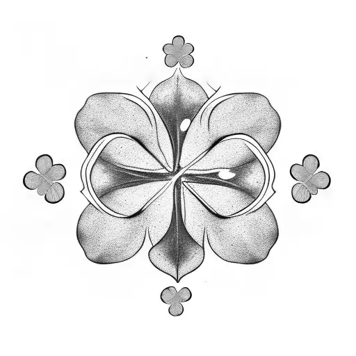 4 leaf clover  tattoo design idea