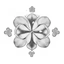 4 leaf clover  tattoo design idea