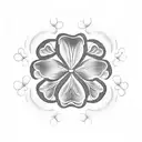 4 leaf clover  tattoo design idea