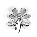 4 leaf clover  tattoo design idea
