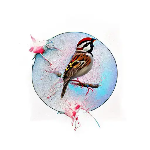 Sparrow tattoo design idea