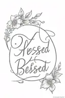 Blessed written tattoo design idea