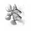Peces beta  tattoo design idea