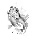 Peces beta  tattoo design idea