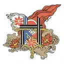 korea and hong kong flag tattoo design idea