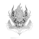 nyami nyami river god tattoo design idea
