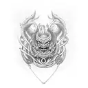 nyami nyami river god tattoo design idea