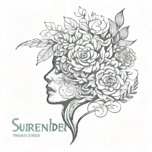 surrender trust breathe tattoo design idea