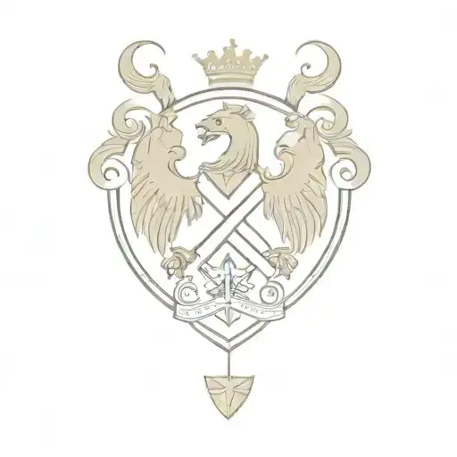 scotland keddie coat of arms outstretched tattoo design idea