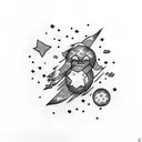 shooting star pop smoke tattoo design idea