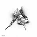 upper leg pop smoke  tattoo design idea