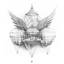 Dotwork "Bird Cage" tattoo design idea