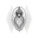 matrioshka with swan as emblem tattoo design idea