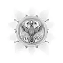 matrioshka with swan as emblem tattoo design idea