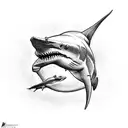 hammerhead shark  tattoo design idea