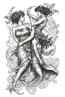 Orpheus and eurydice tattoo design idea