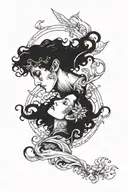 Orpheus and eurydice tattoo design idea